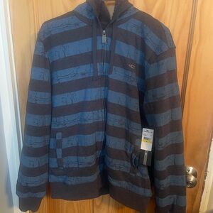 New With Tags, Men’s Size Medium O’Neill Fleece Lined Zip Up Hoodie